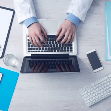 Doctor collecting information