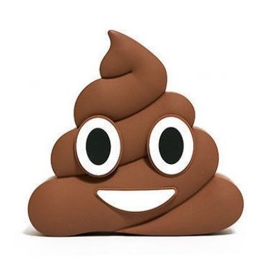 A brown poop emoji with googly eyes and a wide smile.