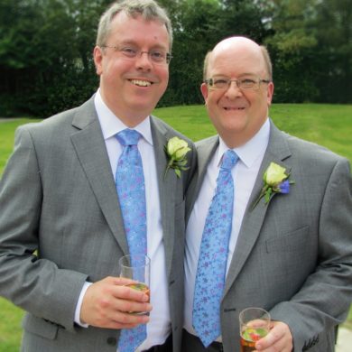 Steve (left) and David on their wedding day