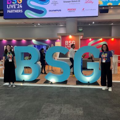 Two of our team members, Amy and Cherylyn, are stood in front of standalone 