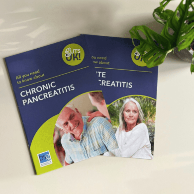 Guts UK information leaflets for chronic pancreatitis and acute pancreatitis