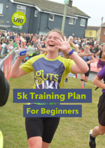 Front cover of Guts UK 5k for beginners training guide.