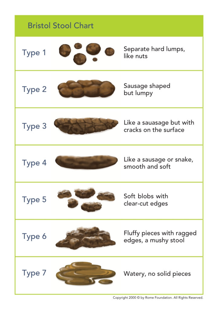 An illustration of the Bristol stool chart