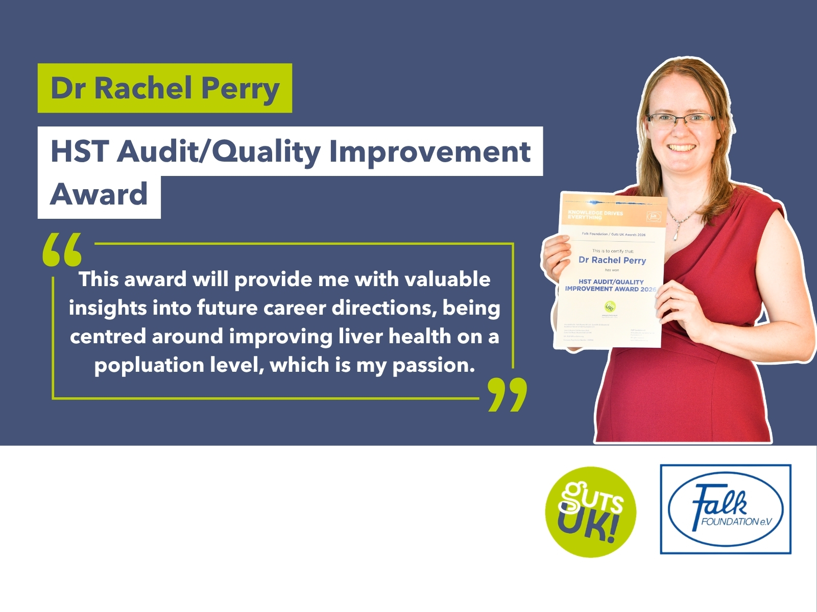 HST Audit/Quality Improvement Award: Rachel Perry